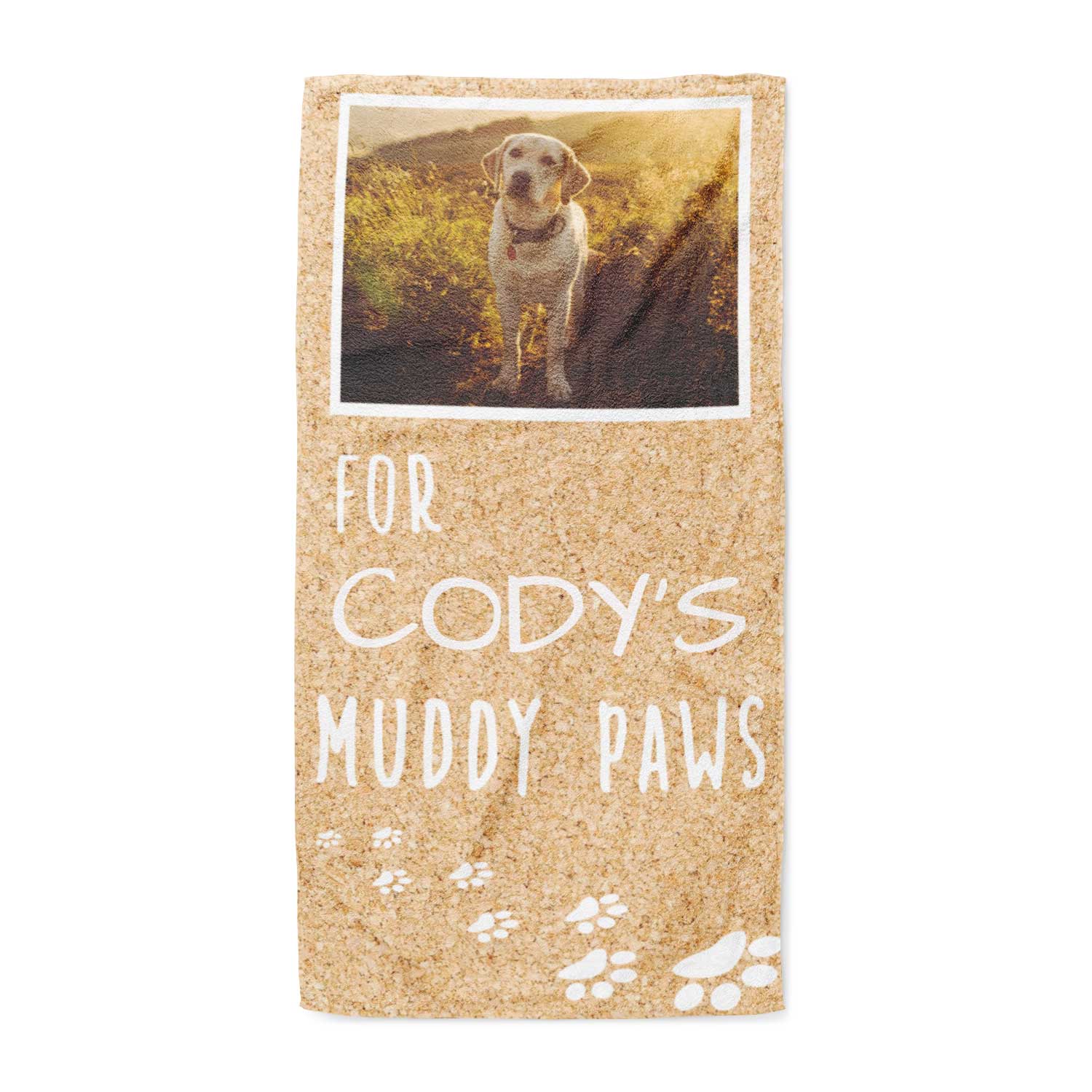 Muddy Paws Personalised Dog Towel